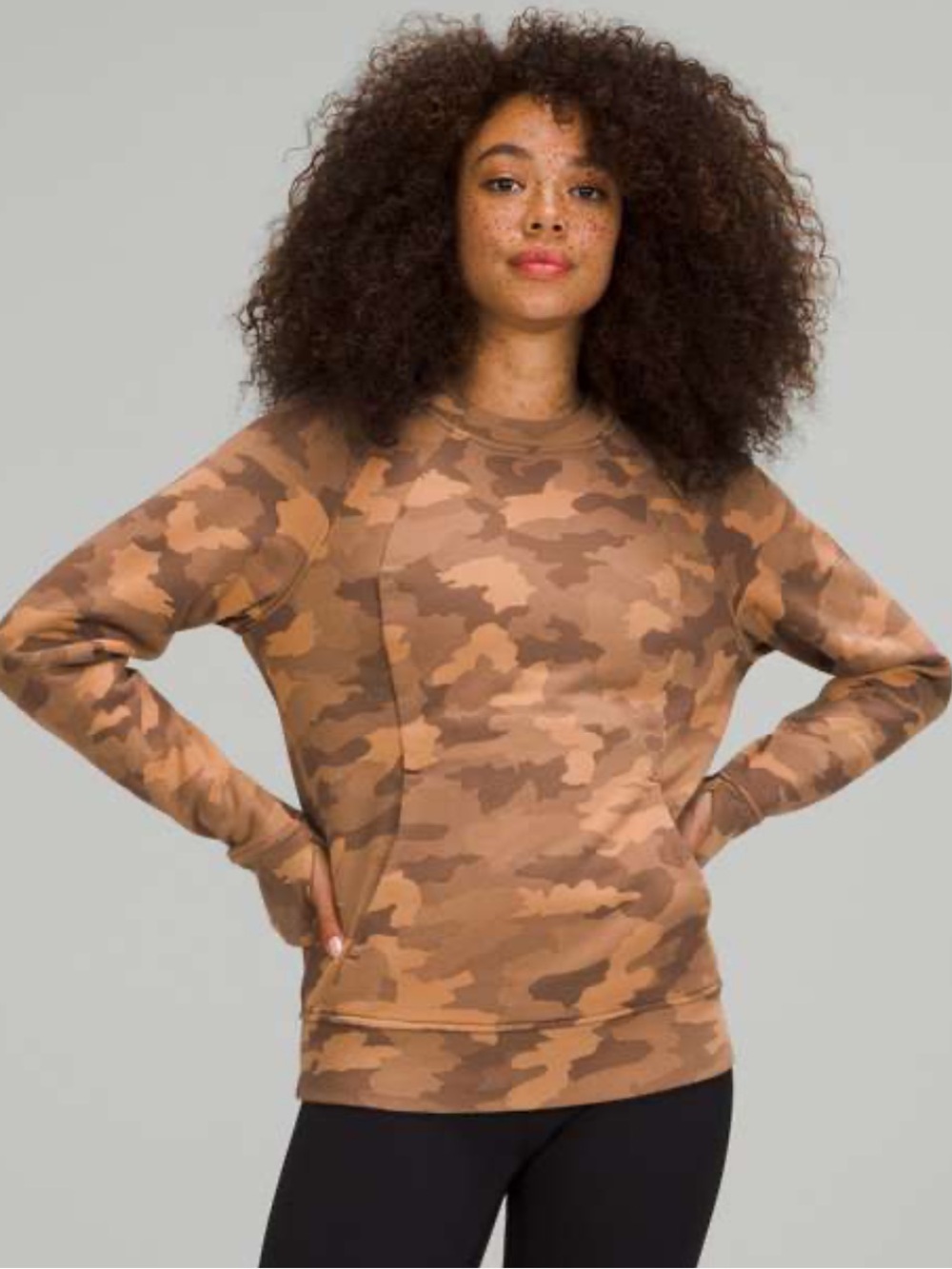 lululemon athletica Scuba Crew Sweatshirt - Brown Tan Camo 4